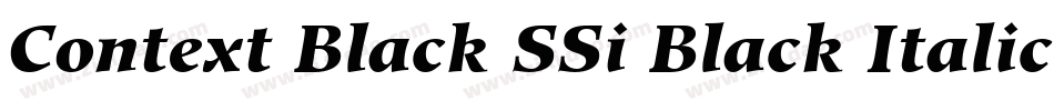 Context Black SSi Black Italic字体转换